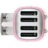 Prăjitor de pâine SMEG 50's Style TSF03PKEU, 2000 W, 4 felii, 6 niveluri, Tava pentru firimituri, Cablu integrat, Oțel inoxidabil, Roz