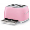 Prăjitor de pâine SMEG 50's Style TSF03PKEU, 2000 W, 4 felii, 6 niveluri, Tava pentru firimituri, Cablu integrat, Oțel inoxidabil, Roz