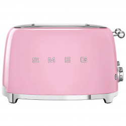 Prăjitor de pâine SMEG 50's Style TSF03PKEU, 2000 W, 4 felii, 6 niveluri, Tava pentru firimituri, Cablu integrat, Oțel inoxidabil, Roz