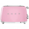 Prăjitor de pâine SMEG 50's Style TSF03PKEU, 2000 W, 4 felii, 6 niveluri, Tava pentru firimituri, Cablu integrat, Oțel inoxidabil, Roz