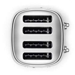 Prăjitor de pâine SMEG 50's Style TSF03SSEU, 2000 W, 4 felii, 6 niveluri, Tava pentru firimituri, Cablu integrat, Oțel inoxidabil, Argintiu