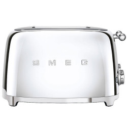 Prăjitor de pâine SMEG 50's Style TSF03SSEU, 2000 W, 4 felii, 6 niveluri, Tava pentru firimituri, Cablu integrat, Oțel inoxidabil, Argintiu