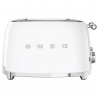 Prăjitor de pâine SMEG 50's Style TSF03WHEU, 2000 W, 4 felii, 6 niveluri, Tava pentru firimituri, Cablu integrat, Oțel inoxidabil, Alb