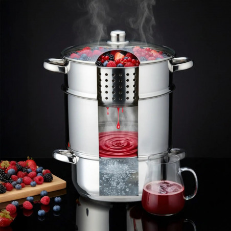 Extractor de suc Klausberg KB 9032, 28 cm, 8 litri, 4 piese, pentru plite cu inducție, din oțel inoxidabil