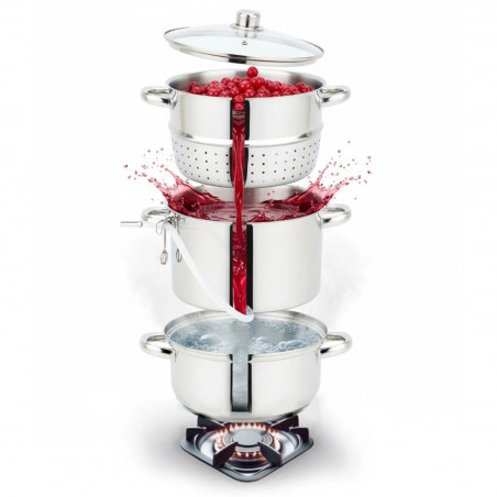 Extractor de suc Klausberg KB 9032, 28 cm, 8 litri, 4 piese, pentru plite cu inducție, din oțel inoxidabil
