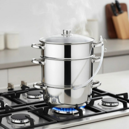 Extractor de suc Klausberg KB 9032, 28 cm, 8 litri, 4 piese, pentru plite cu inducție, din oțel inoxidabil