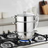 Extractor de suc Klausberg KB 9032, 28 cm, 8 litri, 4 piese, pentru plite cu inducție, din oțel inoxidabil
