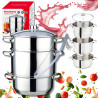 Extractor de suc Klausberg KB 9032, 28 cm, 8 litri, 4 piese, pentru plite cu inducție, din oțel inoxidabil