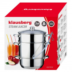 Extractor de suc Klausberg KB 9032, 28 cm, 8 litri, 4 piese, pentru plite cu inducție, din oțel inoxidabil