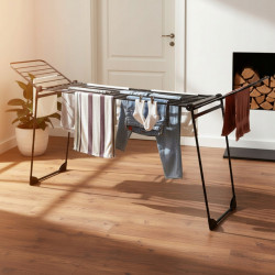 Uscător de rufe Kinghoff KH 2045, 30 m, până la 25 kg, pliabil, oțel, negru