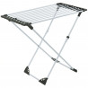 Uscător de rufe pliabil Kinghoff KH 2042, 20 m, până la 20 kg, lungime reglabilă, capete antiderapante, alb/negru