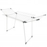 Uscător de rufe pliabil Kinghoff KH 2041, 25 m, până la 20 kg, capete antiderapante, oțel, alb/gri