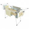 Uscător de rufe pliabil Kinghoff KH 2041, 25 m, până la 20 kg, capete antiderapante, oțel, alb/gri