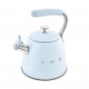 Ceainic cu fluier Smeg CKLW2001PB, 2,3 l, Inducție, Mâner care nu se încălzește, Oțel, Albastru pastel