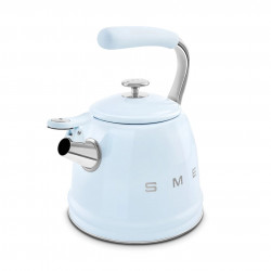 Ceainic cu fluier Smeg CKLW2001PB, 2,3 l, Inducție, Mâner care nu se încălzește, Oțel, Albastru pastel