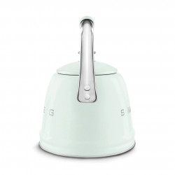 Ceainic cu fluier Smeg CKLW2001PG, 2,3 l, pentru plite cu inducție, mâner care nu se încălzește, oțel, verde pastel
