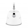 Ceainic cu fluier Smeg CKLW2001WH, 2,3 l, pentru plite cu inducție, mâner care nu se încălzește, oțel, alb
