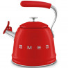 Ceainic cu fluier Smeg CKLW2001RD, 2,3 l, Inducție, Mâner care nu se încălzește, Oțel, Roșu