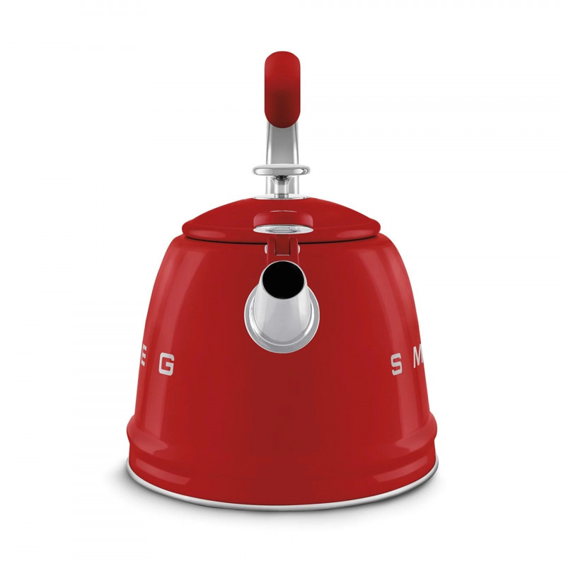 Ceainic cu fluier Smeg CKLW2001RD, 2,3 l, Inducție, Mâner care nu se încălzește, Oțel, Roșu