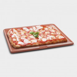 Piatra dreptunghiulară pentru pizza Smeg STONE, 42 cm, maro
