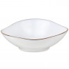 Set de masă Kinghoff KH 2036, 18 piese, pentru 6 persoane, sticlă opală, margine aurie, alb