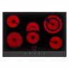 Plită vitroceramică de încastrare Smeg P875AO, 8600 W, 6 trepte, 5 zone, Oprire automată în caz de supraîncălzire, Indicator de căldură reziduală, Antracit