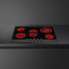 Plită vitroceramică de încastrare Smeg P875AO, 8600 W, 6 trepte, 5 zone, Oprire automată în caz de supraîncălzire, Indicator de căldură reziduală, Antracit