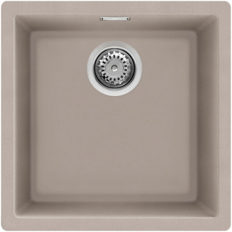 Chiuvetă de bucătărie pentru montare sub blat SMEG Quadra VZP45DV, 45 cm, antibacteriană, rezistentă la zgârieturi și la razele UV, gri porumbel