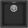 Chiuvetă de bucătărie pentru montare sub blat SMEG Quadra VZP45N, 45 cm, antibacteriană, rezistentă la zgârieturi și la razele UV, negru