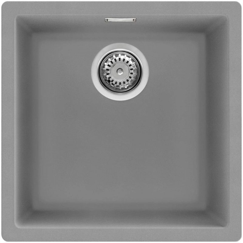 Chiuveta de bucatarie pentru montare sub blat SMEG Quadra VZP45CT, 45 cm, Antibacteriana, Rezistenta la zgarieturi si la razele UV, Gri