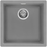 Chiuveta de bucatarie pentru montare sub blat SMEG Quadra VZP45CT, 45 cm, Antibacteriana, Rezistenta la zgarieturi si la razele UV, Gri