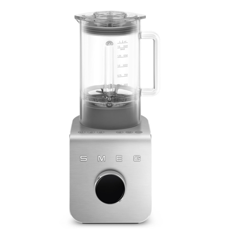 Blender Smeg Collezione BLC02EGMEU, 1400 W, 1,5 l, 22 000 rpm, 5 programe, 9 viteze, Măcinare gheață, Oțel inoxidabil, Verde smarald/Inox