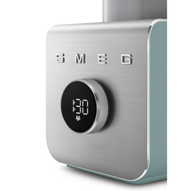 Blender Smeg Collezione BLC02EGMEU, 1400 W, 1,5 l, 22 000 rpm, 5 programe, 9 viteze, Măcinare gheață, Oțel inoxidabil, Verde smarald/Inox