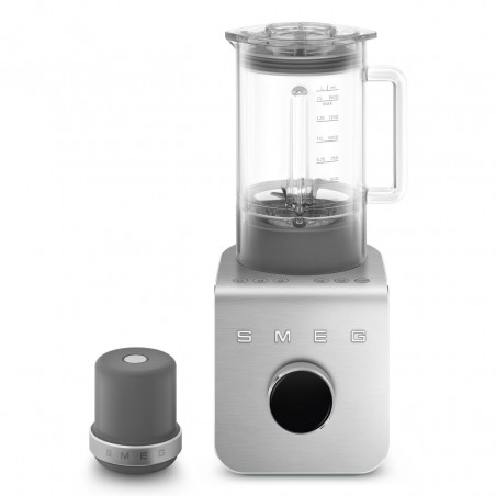 Blender Smeg Collezione BLC02EGMEU, 1400 W, 1,5 l, 22 000 rpm, 5 programe, 9 viteze, Măcinare gheață, Oțel inoxidabil, Verde smarald/Inox