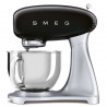 Mixer planetar Smeg SMF04BLEU, 800 W, 4,8 l, 10 viteze, funcție de pornire treptată, picioare antiderapante, negru/inoxidabil