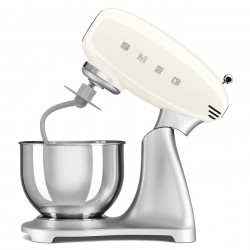 Mixer planetar Smeg SMF04CREU, 800 W, 4,8 l, 10 viteze, funcție de pornire treptată, picioare antiderapante, crem/inox