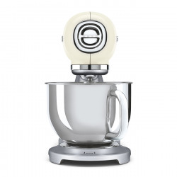 Mixer planetar Smeg SMF04CREU, 800 W, 4,8 l, 10 viteze, funcție de pornire treptată, picioare antiderapante, crem/inox