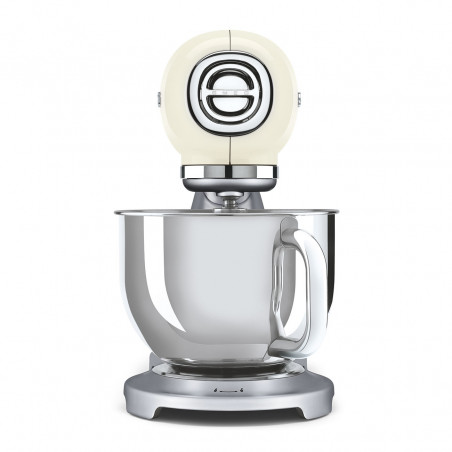 Mixer planetar Smeg SMF04CREU, 800 W, 4,8 l, 10 viteze, funcție de pornire treptată, picioare antiderapante, crem/inox