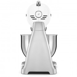 Mixer planetar Smeg SMF04WHEU, 800 W, 4,8 l, 10 viteze, funcție de pornire treptată, picioare antiderapante, alb/inoxidabil