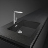 Chiuveta de bucatarie cu montare pe blat SMEG Quadra VZ57N, 57 cm, Antibacteriana, Rezistenta la zgarieturi si la razele UV, Negru