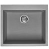 Chiuveta de bucatarie montare pe blat SMEG Quadra VZ57CT, 57 cm, Antibacteriana, Rezistenta la zgarieturi si la razele UV, Gri