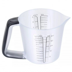 Cântar de bucătărie cu cană gradată Kinghoff KH 1829, 1,5 l, până la 5 kg, TARA, oprire automată, negru