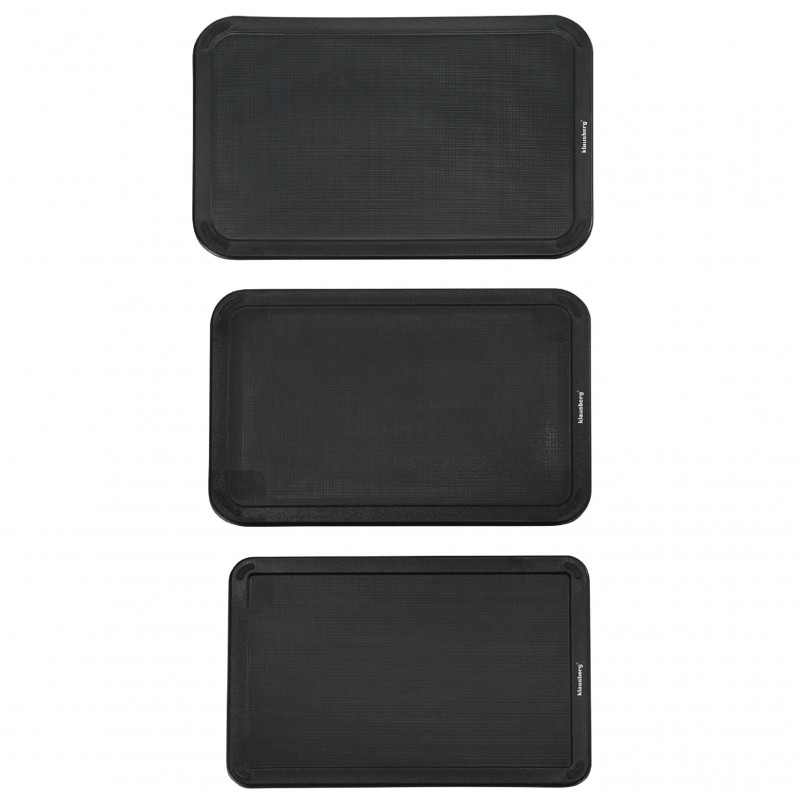 Set de cuțite și tăvi de tăiat Klausberg KB 9037, 8 piese, oțel inoxidabil, suport, maro/negru