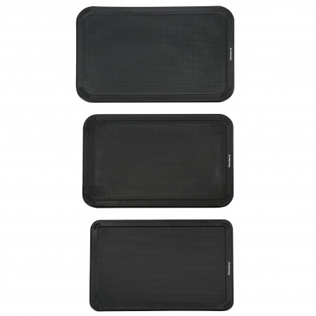 Set de cuțite și tăvi de tăiat Klausberg KB 9037, 8 piese, oțel inoxidabil, suport, maro/negru