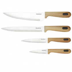 Set de cuțite și tăvi de tăiat Klausberg KB 9037, 8 piese, oțel inoxidabil, suport, maro/negru
