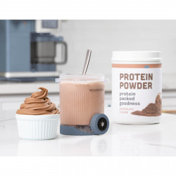 Mașină de înghețată 13-în-1 Ninja CREAMi Scoop & Swirl™ NC702EU, 800 W, 13 programe, manetă cu 3 poziții pentru cornetele de înghețată, CreamiFit, Creamify, 2 cupe de 473 ml, Personalizare, Albastru/Gri