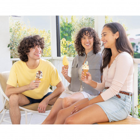 Mașină de înghețată 13-în-1 Ninja CREAMi Scoop & Swirl™ NC702EU, 800 W, 13 programe, manetă cu 3 poziții pentru cornetele de înghețată, CreamiFit, Creamify, 2 cupe de 473 ml, Personalizare, Albastru/Gri
