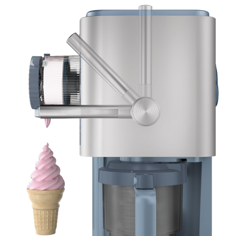 Mașină de înghețată 13-în-1 Ninja CREAMi Scoop & Swirl™ NC702EU, 800 W, 13 programe, manetă cu 3 poziții pentru cornetele de înghețată, CreamiFit, Creamify, 2 cupe de 473 ml, Personalizare, Albastru/Gri