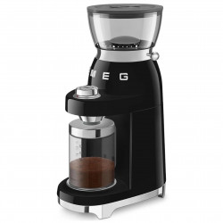 Râșniță de cafea Smeg CGF03BLEU, 150 W, 240 g, sistem de rotire și blocare, funcție manuală, negru