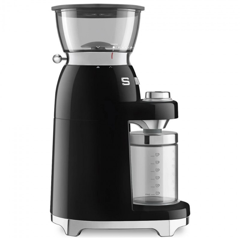 Râșniță de cafea Smeg CGF03BLEU, 150 W, 240 g, sistem de rotire și blocare, funcție manuală, negru